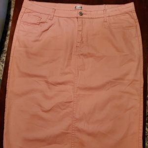 Blush pink jade Mackenzie denim skirt size xl